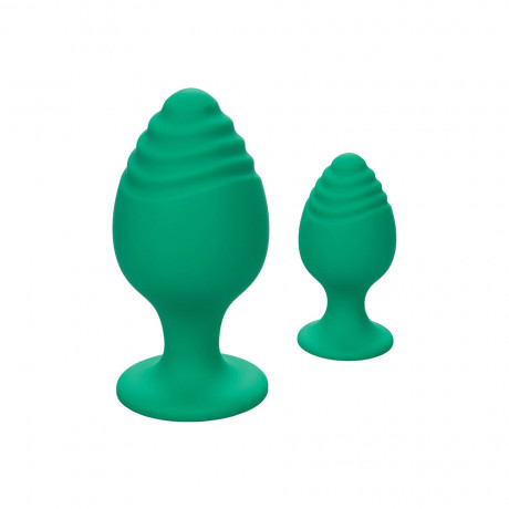 Cheeky Butt Plug Duo Green Cheeky Butt Plug Duo Green