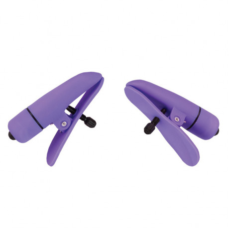 Nipplettes Virbrating Adjustable Purple Nipple Clamps Nipplettes Virbrating Adjustable Purple Nipple Clamps