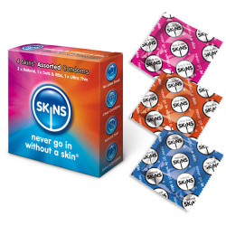 Skins Condoms Assorted 4 Pack Skins Condoms Assorted 4 Pack