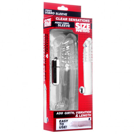 Size Matters Clear Vibrating Penis Sleeve