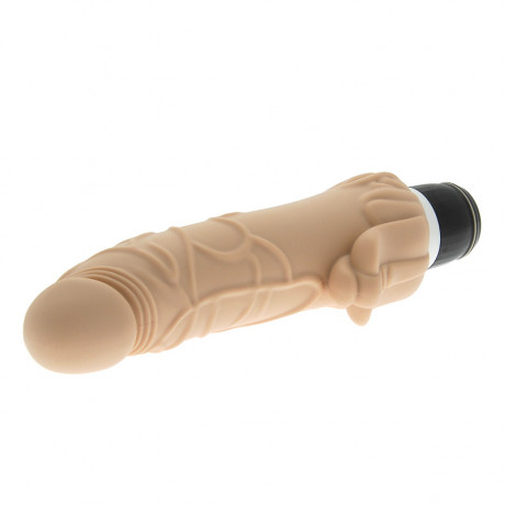 Classic Silicone Penis Vibrator with Clit Stim