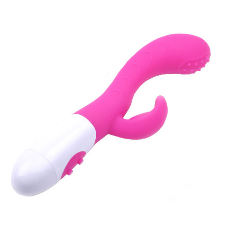 Silicone Dual Motors GSpot Vibrator Pink Silicone Dual Motors GSpot Vibrator Pink