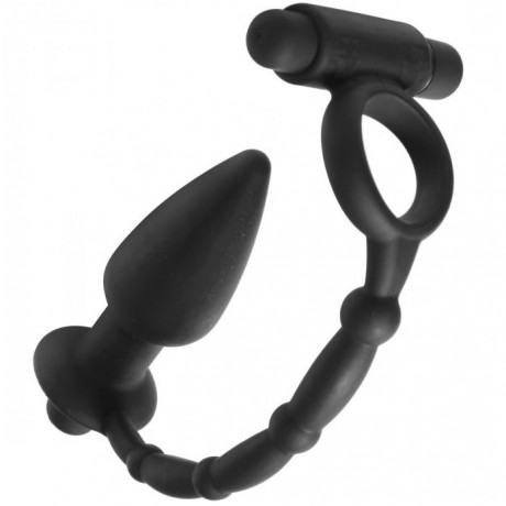 Viaticus Dual Cock Ring And Anal Plug Vibrator Viaticus Dual Cock Ring And Anal Plug Vibrator