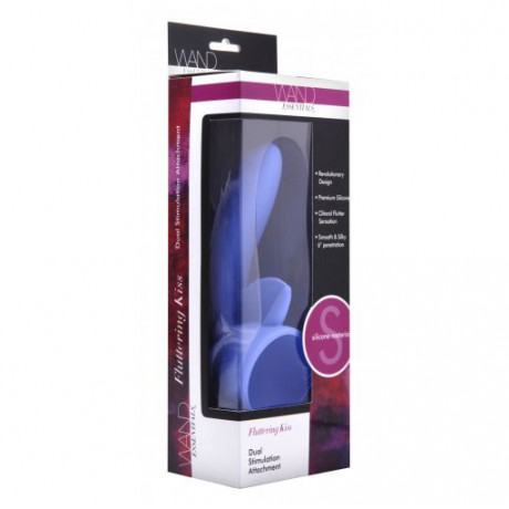 Wand Essentials Fluttering Kiss Dual Stimlation Attachment Wand Essentials Fluttering Kiss Dual Stimlation Attachment