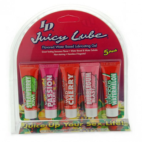 Juicy Lube 5 Tube Pack Flavoured Lubricants Juicy Lube 5 Tube Pack Flavoured Lubricants