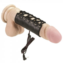 Rimba Electro Stimulation Leather Cock Sleeve Rimba Electro Stimulation Leather Cock Sleeve